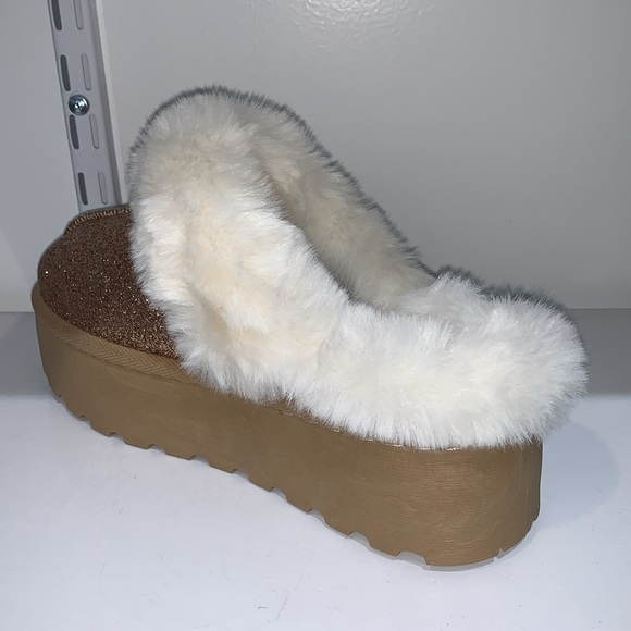 PLATFORM SPARKLY GOLD SLIPPERS - Picture 8 of 10